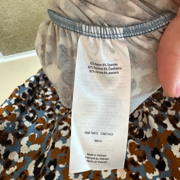 Maternity Motherhood midi dress rouched jersey knit stretchy size XL - Picture 3 of 5